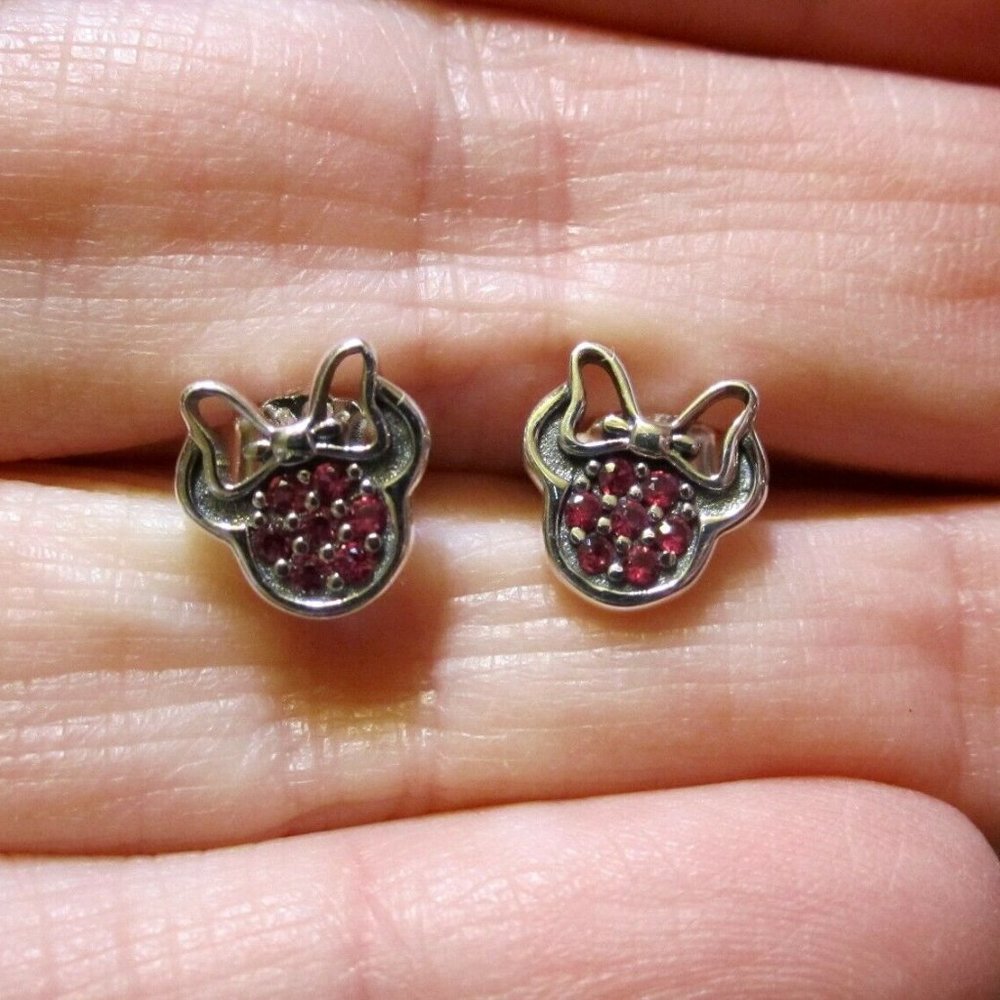 Pandora Minnie Mouse Earrings~Sterling Silver